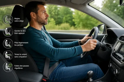 Gestes adopter pour éviter le mal de dos au volant